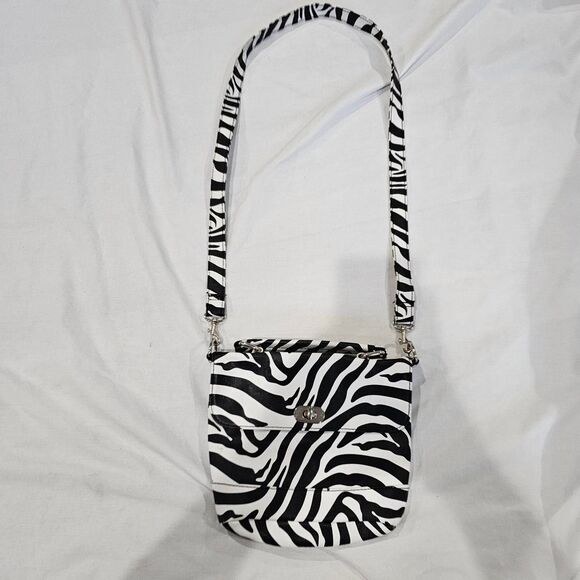 Y2k vintage emo scene zebra print crossbody bag - Picture 1 of 8